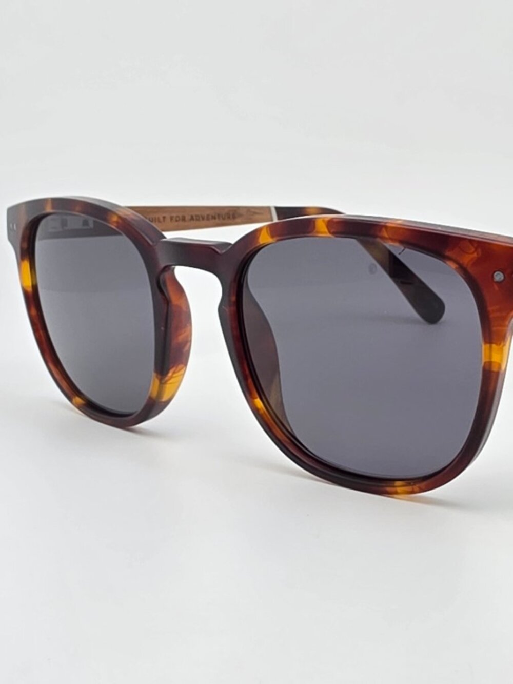 Shwood Camp Topo Tortoise Walnut Frame Polarized Grey Lens Sunglasses 49-21-148